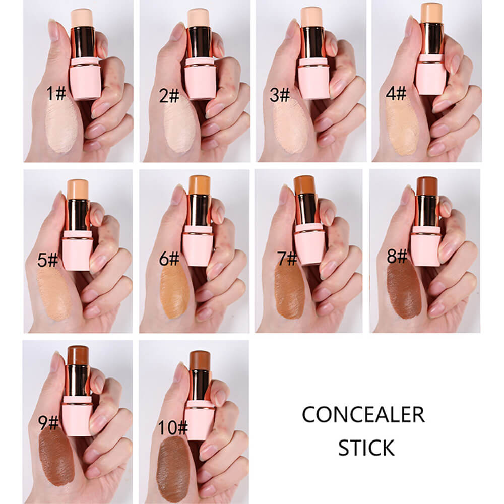 10 color concealer stick natural waterproof full coverage pink tube