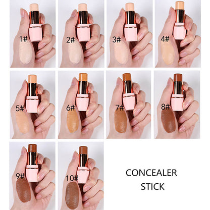 10 color concealer stick natural waterproof full coverage pink tube