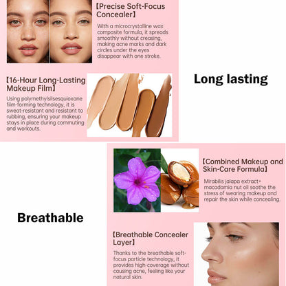 10 color concealer stick natural waterproof full coverage pink tube