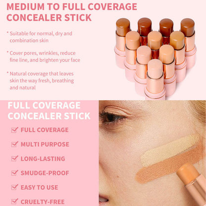 10 color concealer stick natural waterproof full coverage pink tube