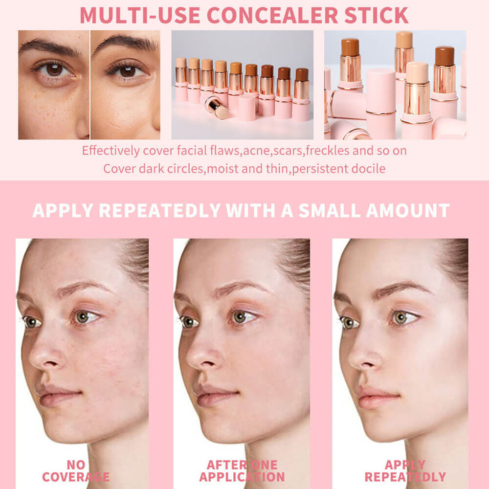 10 color concealer stick natural waterproof full coverage pink tube