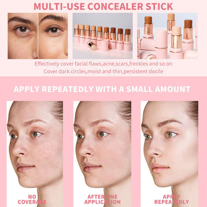 10 color concealer stick natural waterproof full coverage pink tube