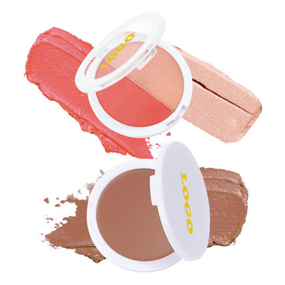 DIY Palette Contour & Blush & Highlighter Cream Matte Long-Lasting Waterproof