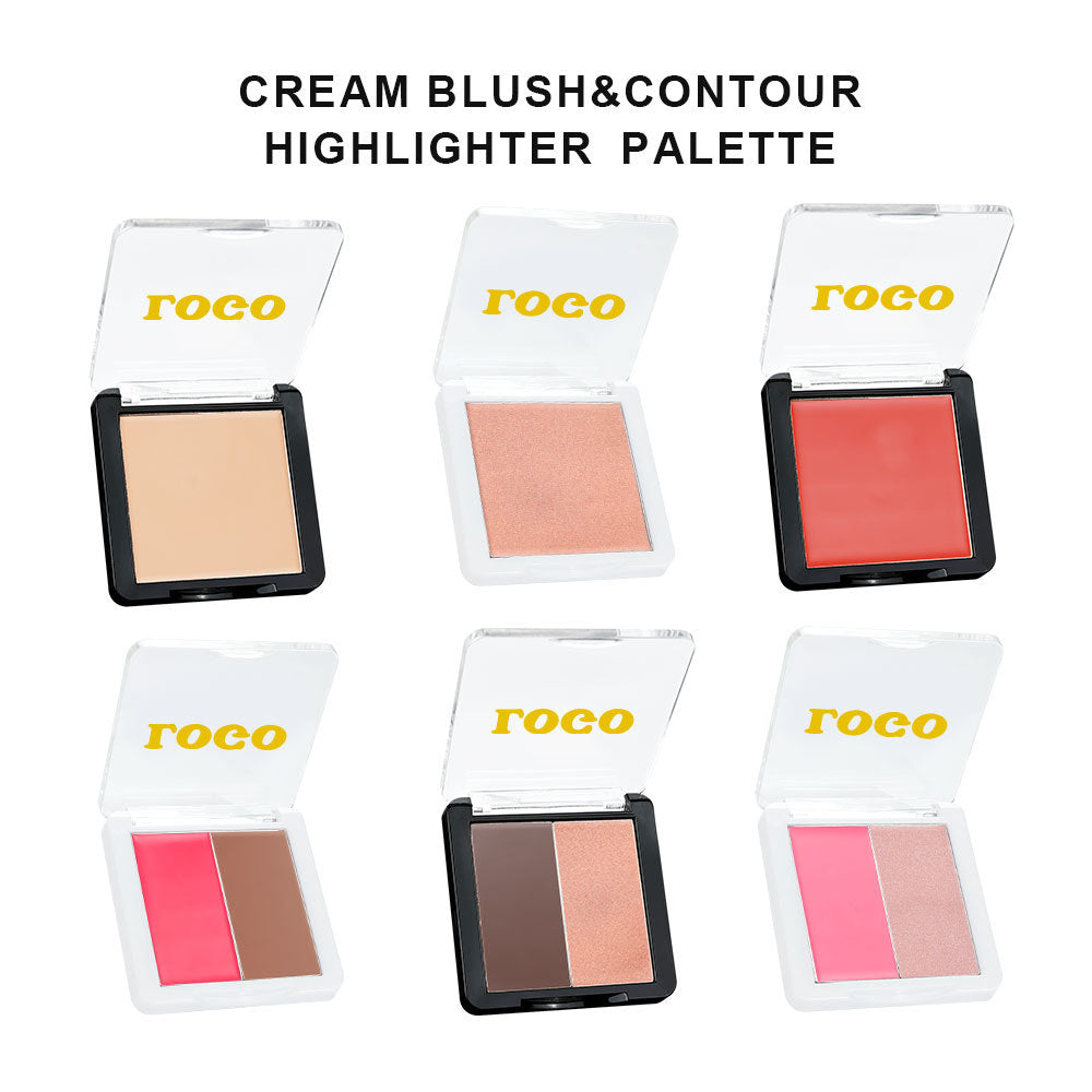 DIY Palette Contour & Blush & Highlighter Cream Matte Long-Lasting Waterproof