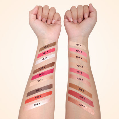 3-in-1 Multi-Shade Palette Highlighter & Contour & Blush Long-Lasting High Pigment