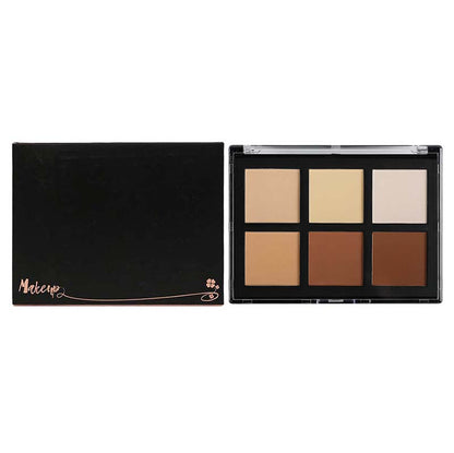 6 color contour palette face shadow brighten high pigmented private label