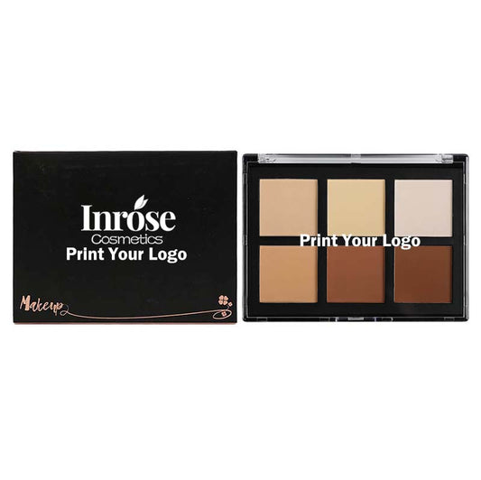 Palette contouring 6 couleurs, correcteur de teint, illuminatrice, marque privée 