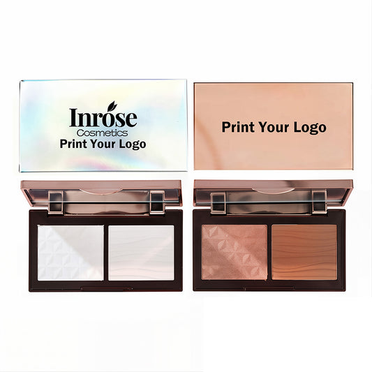 Palette contouring 5 couleurs, poudre illuminatrice, blush nacré diamant