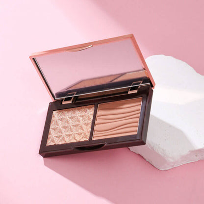 5 color contour palette highlighter powder pearlescent diamond blush