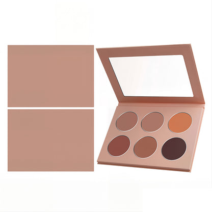 Palette contouring 6 couleurs pour le visage et le nez, ombre à paupières longue tenue, marque privée
