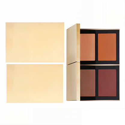 Poudre bronzante contour 8 couleurs, ombre foncée, haute pigmentation