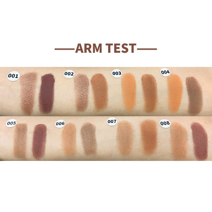Poudre bronzante contour 8 couleurs, ombre foncée, haute pigmentation