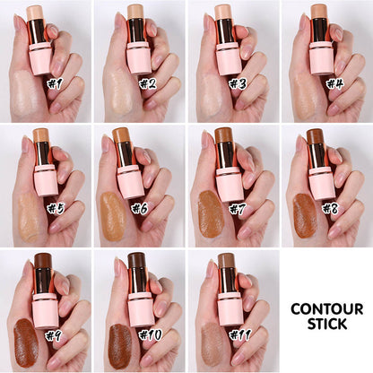 Stylo contouring 11 couleurs, résistant à la transpiration, pour un effet naturel et une longue tenue.