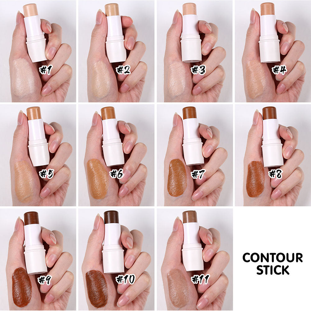 Stylo contouring 11 couleurs, ombre à paupières naturelle pour le nez, haute pigmentation, waterproof