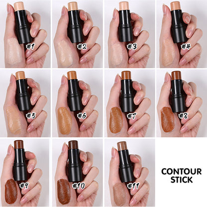 Stylo contouring 11 couleurs, ombre à paupières naturelle pour le nez, waterproof et non testé sur les animaux