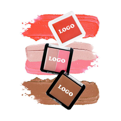 DIY Palette Contour & Blush & Highlighter Cream Matte Long-Lasting Waterproof