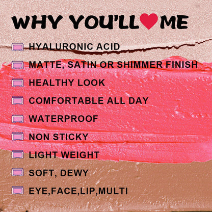 DIY Palette Contour & Blush & Highlighter Cream Matte Long-Lasting Waterproof