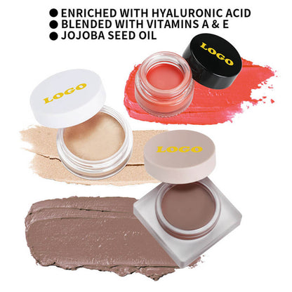 DIY Palette Contour & Blush & Highlighter Cream Matte Long-Lasting Waterproof