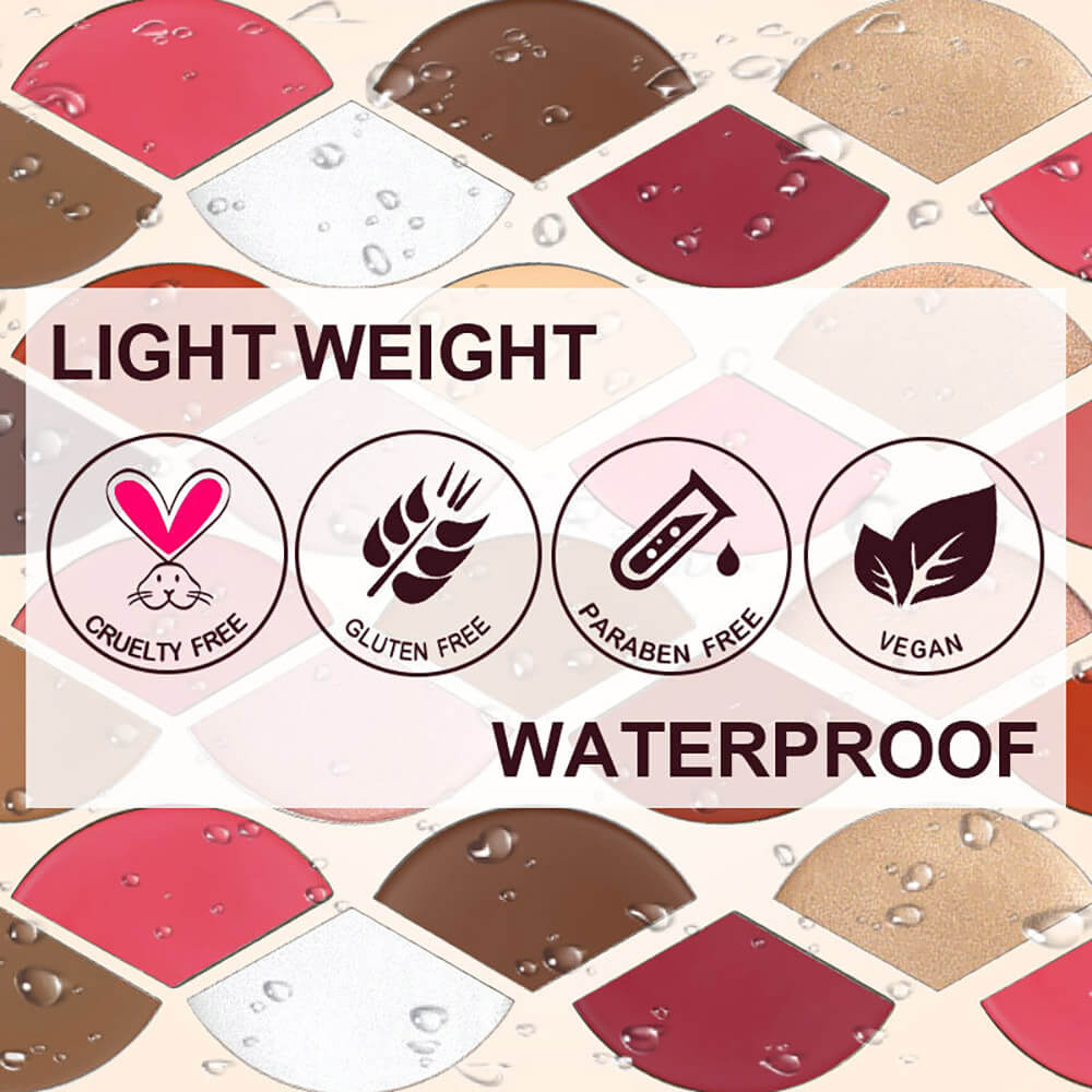 3-in-1 Multi-Shade Palette Highlighter & Contour & Blush Long-Lasting High Pigment
