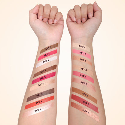 3-in-1 Multi-Shade Palette Highlighter & Contour & Blush Long-Lasting High Pigment