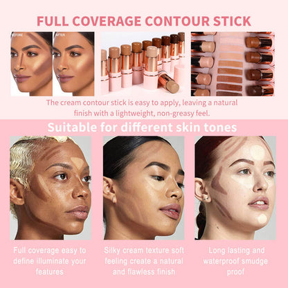 11 color contour stick sweat-proof natural nose shadow pen long lasting