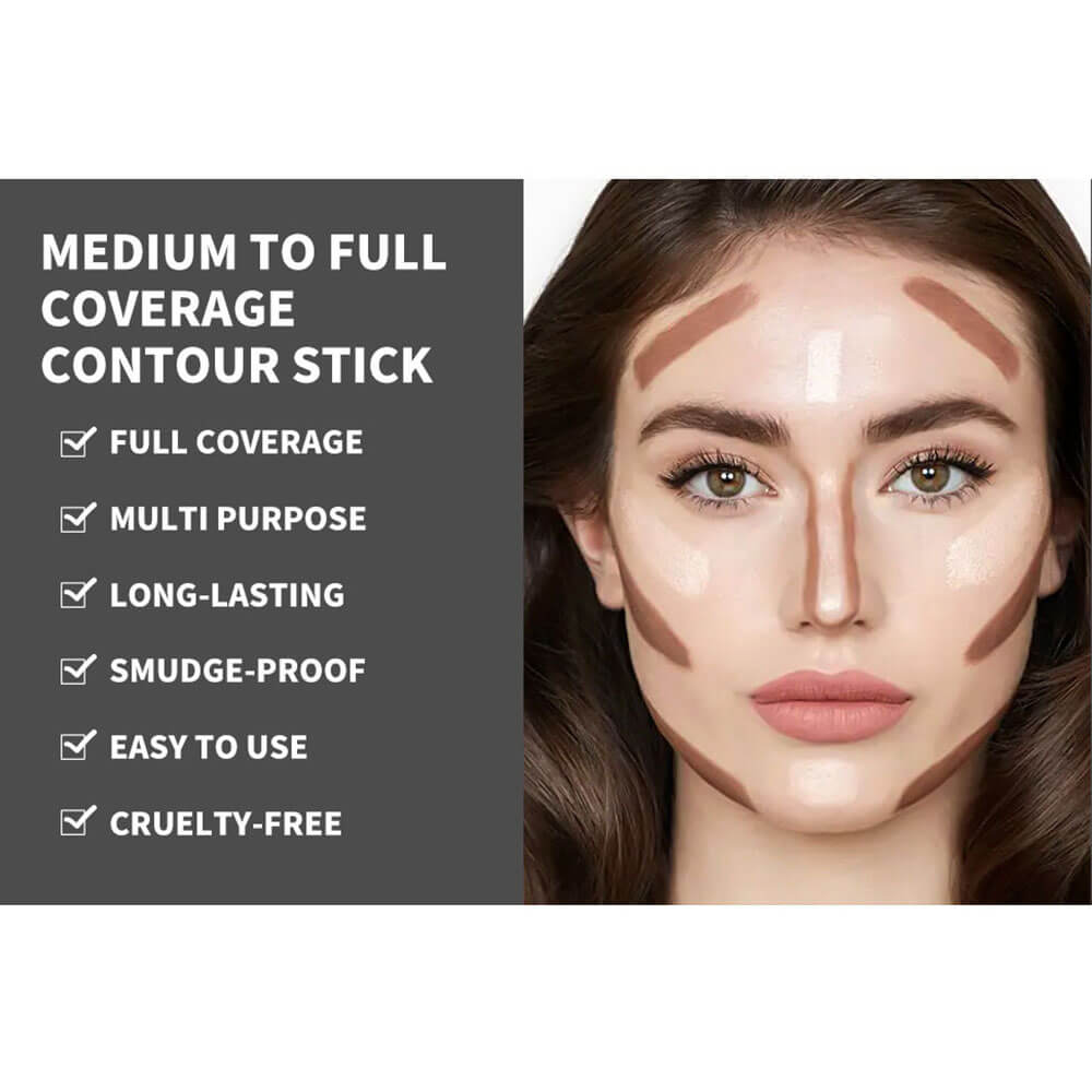 11 color contour stick natural nose shadow pen waterproof cruelty free