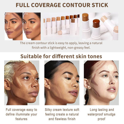 11 color contour stick natural nose shadow pen high pigment waterproof