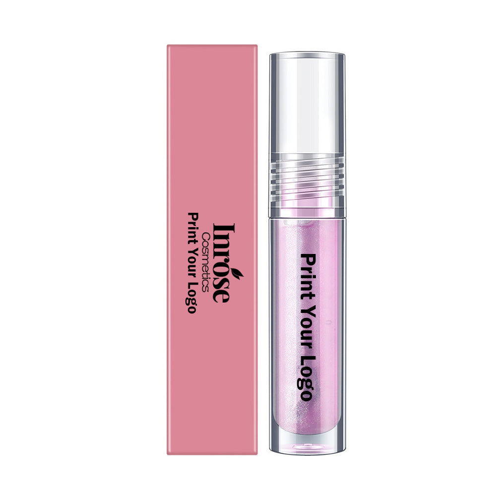 6-Shade "Ice Bomb" Plumping Lip Oil Cooling Dewy Lip Gloss Zinc Alloy Applicator