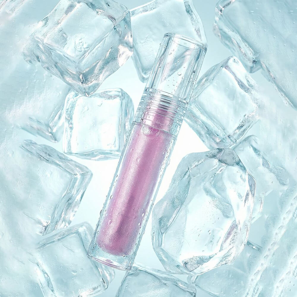 6-Shade "Ice Bomb" Plumping Lip Oil Cooling Dewy Lip Gloss Zinc Alloy Applicator