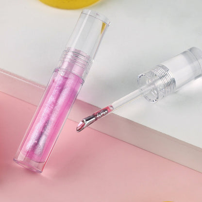 6-Shade "Ice Bomb" Plumping Lip Oil Cooling Dewy Lip Gloss Zinc Alloy Applicator