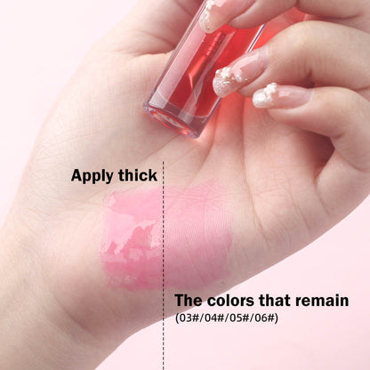 6-Shade "Ice Bomb" Plumping Lip Oil Cooling Dewy Lip Gloss Zinc Alloy Applicator