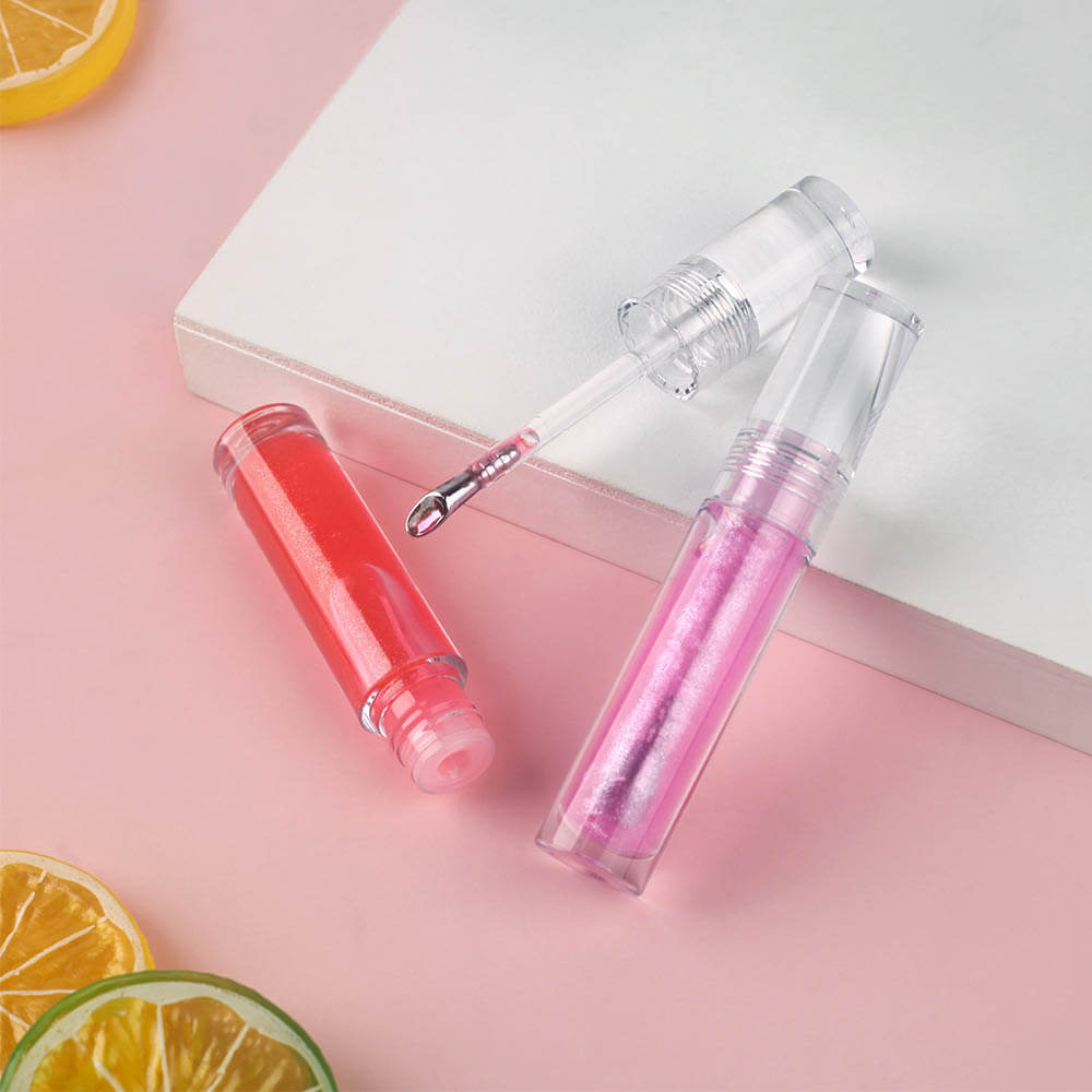 6-Shade "Ice Bomb" Plumping Lip Oil Cooling Dewy Lip Gloss Zinc Alloy Applicator