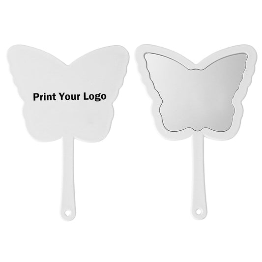 4 color butterfly-shaped handheld makeup mirror portable HD small mirror 20*14cm