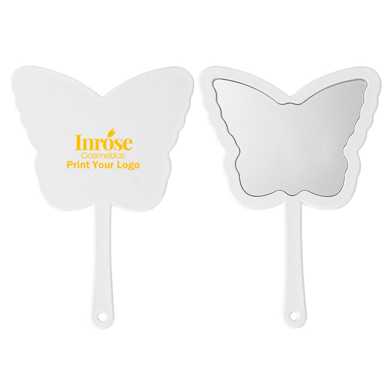 4 Color Butterfly-Shaped Handheld Makeup Mirror Portable Hd Small Mirror 20*14Cm