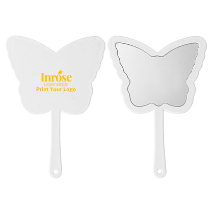 4 Color Butterfly-Shaped Handheld Makeup Mirror Portable Hd Small Mirror 20*14Cm