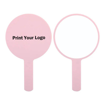 5 color makeup mirror round shape dressing portable handheld mirrors 10*17cm
