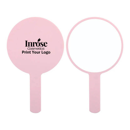 5 Color Makeup Mirror Round Shape Dressing Portable Handheld Mirrors 10*17Cm