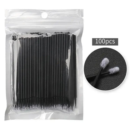 Cotton swab stick eyelash clean brush extension dental applicator tips 100pcs/bag