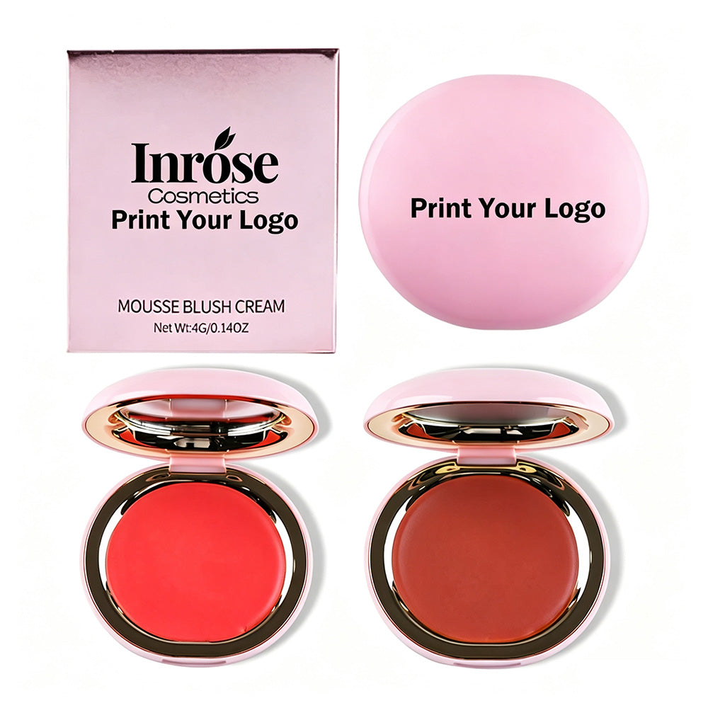 5 Color Cream Blush Cheek Blusher Lip Mud Nude High Pigmented Private Label