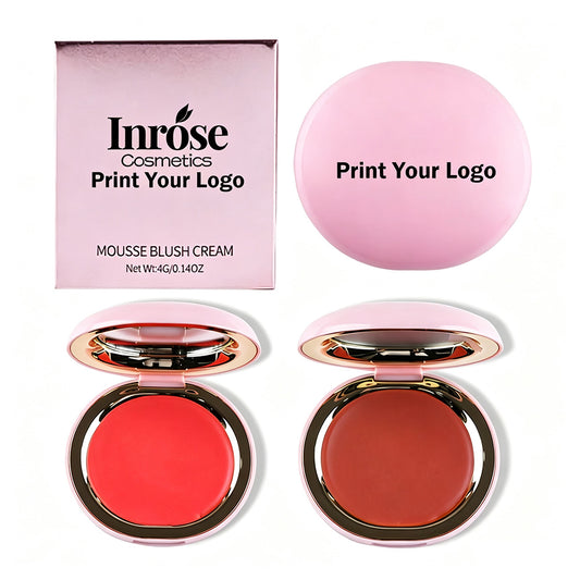 5 Color Cream Blush Cheek Blusher Lip Mud Nude High Pigmented Private Label