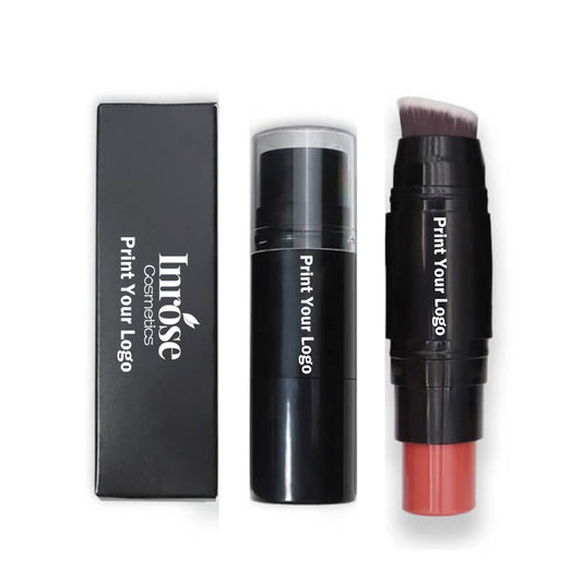 12 color 2 in 1 blush stick with brush cream waterproof vegan