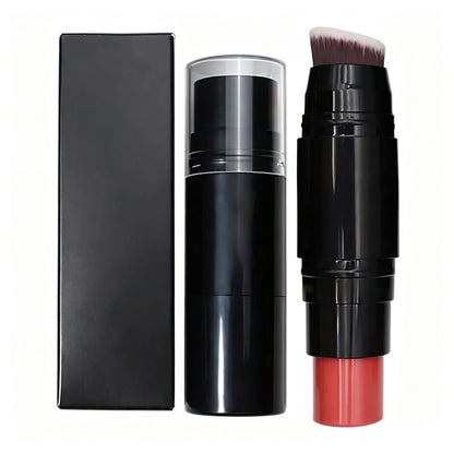 12 Color 2 In 1 Blush Stick With Brush Cream Long Lasting Waterproof Vegan