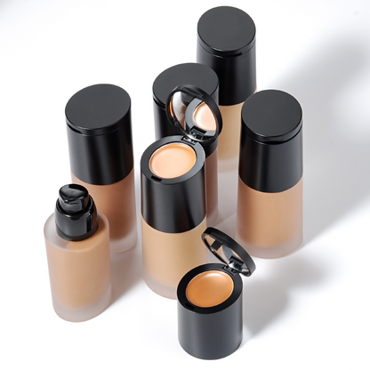 14-Color 2-in-1 Foundation & Concealer Full Coverage Moisturizing Primer High Pigment