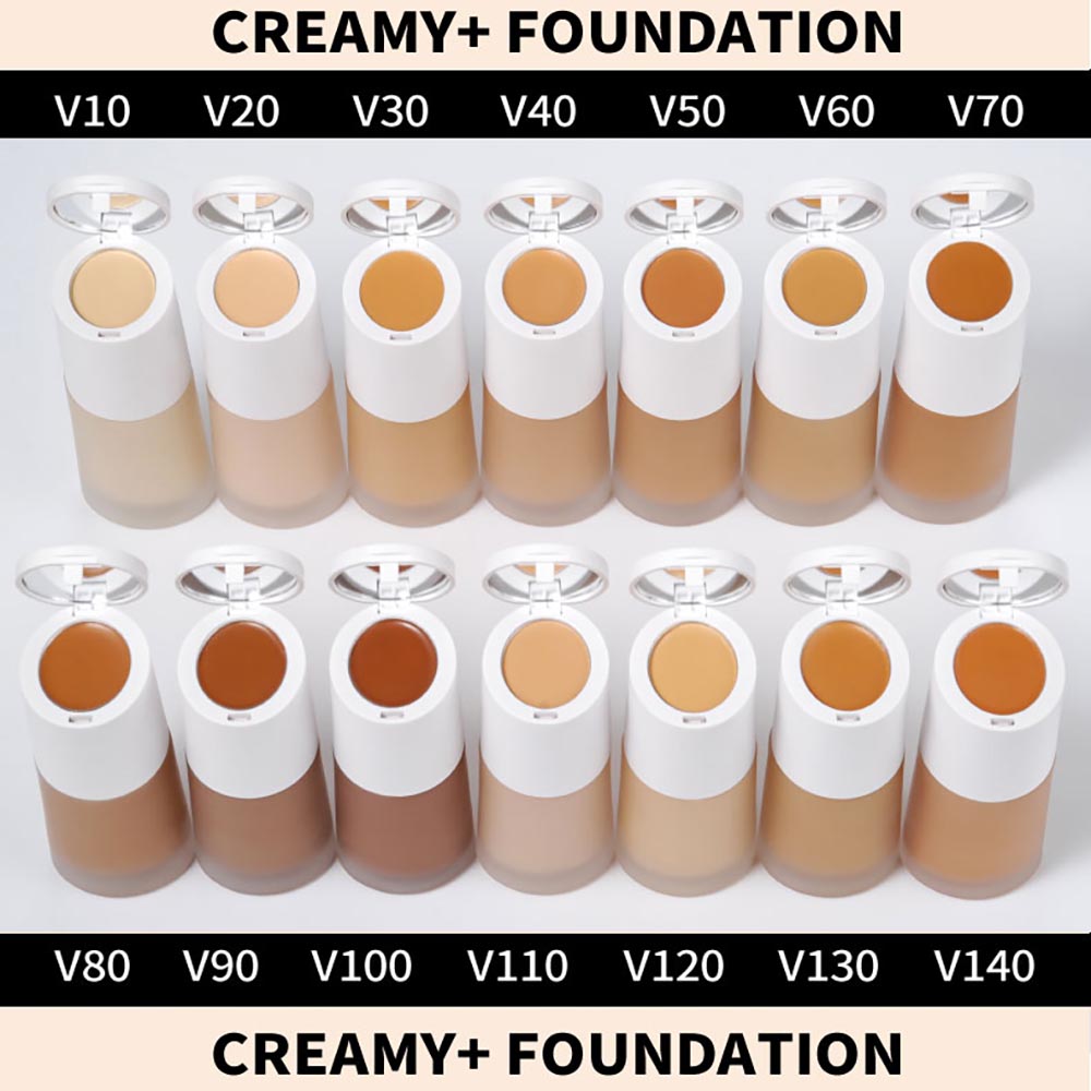 14-Color 2-in-1 Foundation & Concealer Full Coverage Makeup Primer High Pigment