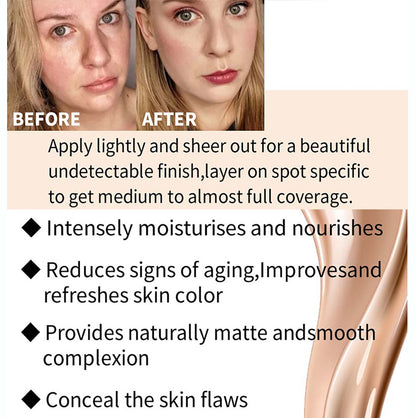 14-Color 2-in-1 Foundation & Concealer Full Coverage Makeup Primer High Pigment