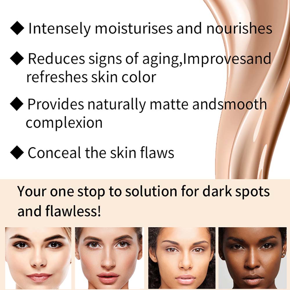 14-Color 2-in-1 Foundation & Concealer Full Coverage Makeup Primer High Pigment