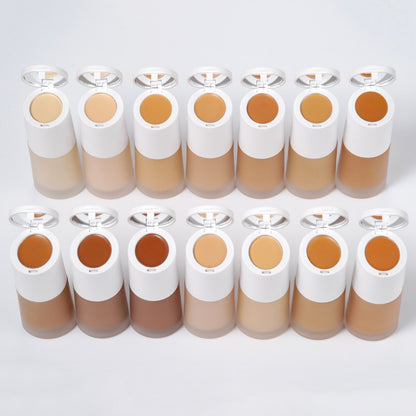 14-Color 2-in-1 Foundation & Concealer Full Coverage Makeup Primer High Pigment