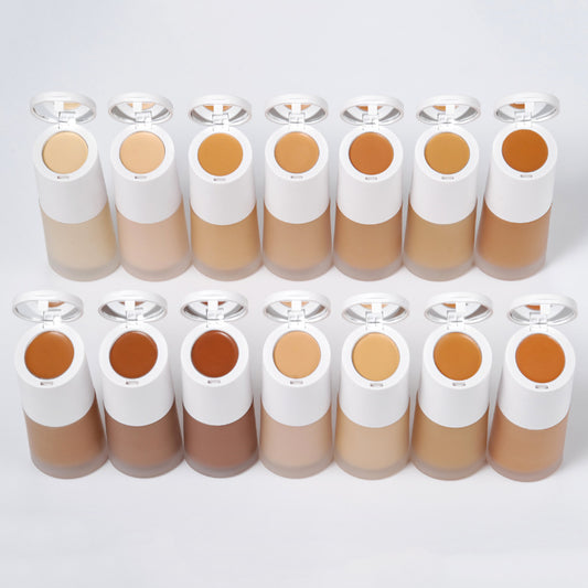 14-Color 2-in-1 Foundation & Concealer Full Coverage Makeup Primer High Pigment