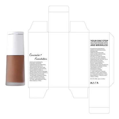 14-Color 2-in-1 Foundation & Concealer Full Coverage Makeup Primer High Pigment