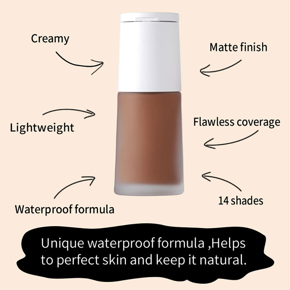 14-Color 2-in-1 Foundation & Concealer Full Coverage Makeup Primer High Pigment